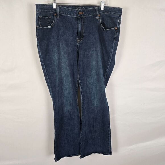 Lucky Brand Jeans Women's 20W R Blue Dark Wash Ginger Boot - Picture 1 of 16